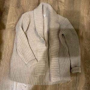 L.L. Bean Oversized Shawl Chunky Knit Cardigan Sweater